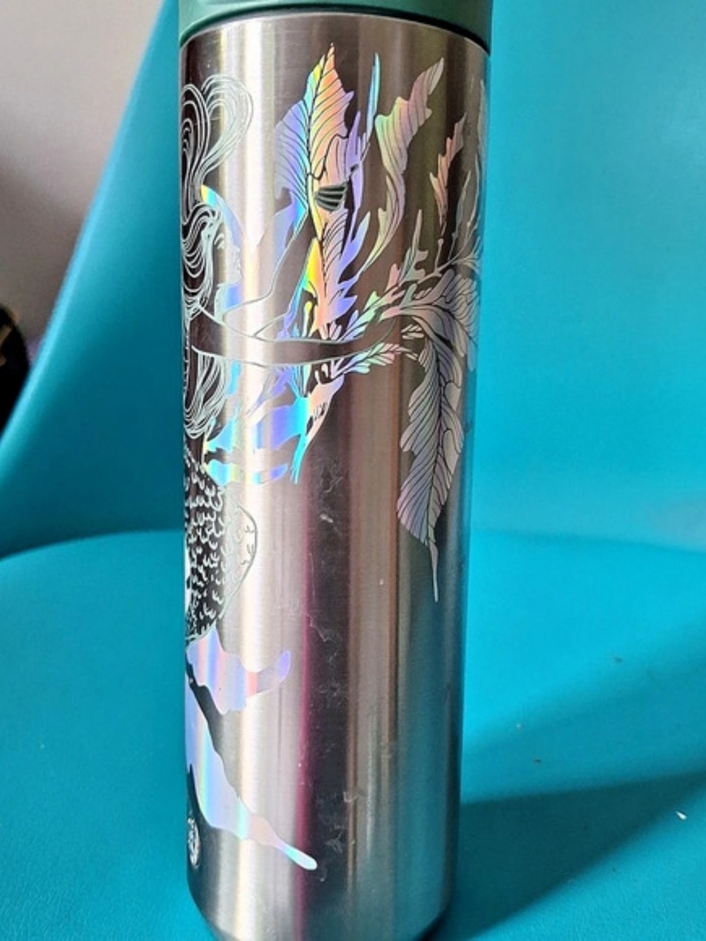 Starbucks 50th Anniversary Stainless Steel SirenTumbler Silver & Green